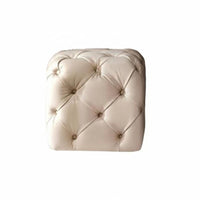 High-Density Foam Filling Button-Tufted Ottoman Comfortable Upholstered Seat Easy Assembly Accent Seating for Boutique Owners, Interior Decorators, Living Room, Entryway, End of Bed, Retail Shop