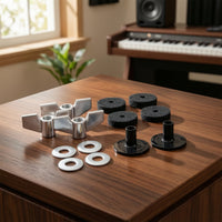 12 Pieces Hand-Tightened Drum Accessory Kit Universal Drum Replacement Parts Zinc Alloy Cymbal Stand Wing Nuts Easy to Install for Drummers, Percussionists, Stage, Rehearsal Studio, Music School