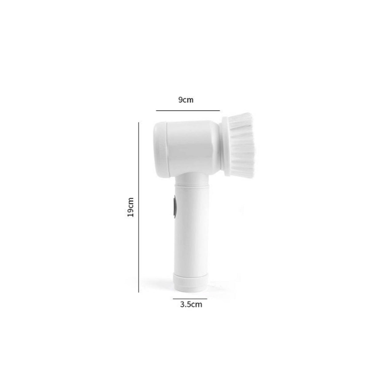 Waterproof Handheld Electric Cleaning Brush Long Battery Life Cordless Power Scrubber Wall-Mountable for Household, Kitchen, Bathroom