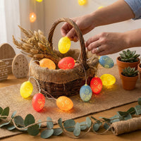 Easter Egg Festive Atmosphere LED Cracked Egg Lights Creative Design Lighted Easter Garland for Homeowners, Living Room, Bedroom, Mantel