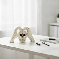 Skull Planter Spooky Decor Distressed for Mantel