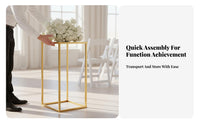Elegant Design Wedding Column Stand Sturdy Metal Frame Flower Stand Stable Column Display Rack Detachable for Florists, Ceremony, Reception, Party, Entryway