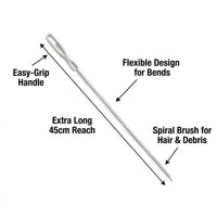 Drain Auger Plumbing Snake for Sink Flexible Hair Clog Remover Tool for , Pipe Cleaner for Homeowners, 60cm Spiral Hook