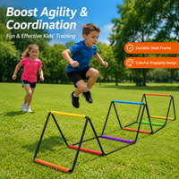 Football Agility Ladder, Training Equipment for Speed & Footwork, Multicolor Steel Agility Ladder, Collapsible with Storage