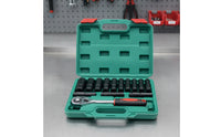 Socket Wrench Set with Case Resistant Socket Wrench Set Heat-Treated Tool Kit for Mechanics, Home Handypersons, Garage, Workshop, Home Maintenance