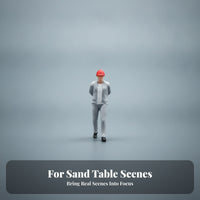 Molded 1:64 Scale Worker Figurine Handmade Standing Construction Figure 3D Printed Mini People Statue Painted for Model Hobbyists, Scene