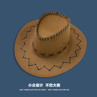 西部牛仔帽防晒帽女遮阳帽大檐新疆西藏云南丽江旅游拍照海边帽子
