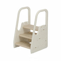 Non-Slip Children's Bathroom Step Stool BPAsafe Toddler Step Stool Detachable Slide for Toddlers, Toilet Training