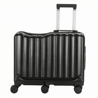 Telescopic Handle Children's Suitcase Zipper Closure Hard-Shell Suitcase