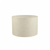 Cylindrical Linen Lampshade Creates Warm Atmosphere Textile Drum Lampshade