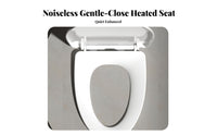 Intelligent Temperature Control Heated Smart Toilet Seat Leakage Protection Heated Toilet Seat Easy Installation Bathroom Fixture Energy Saving Mode for Seniors, People with Mobility Issues, Families, Hotel, Apartment, Home
