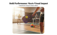 Wrapped Handle Fiberglass Pickleball Paddle Cracked Electric Pattern Purple Pickleball Paddle