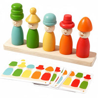 Fine Movement Skills Development Color Emotion Stacking Game Hand-Eye Coordination Facial Emotion Matching Game for Early Learning