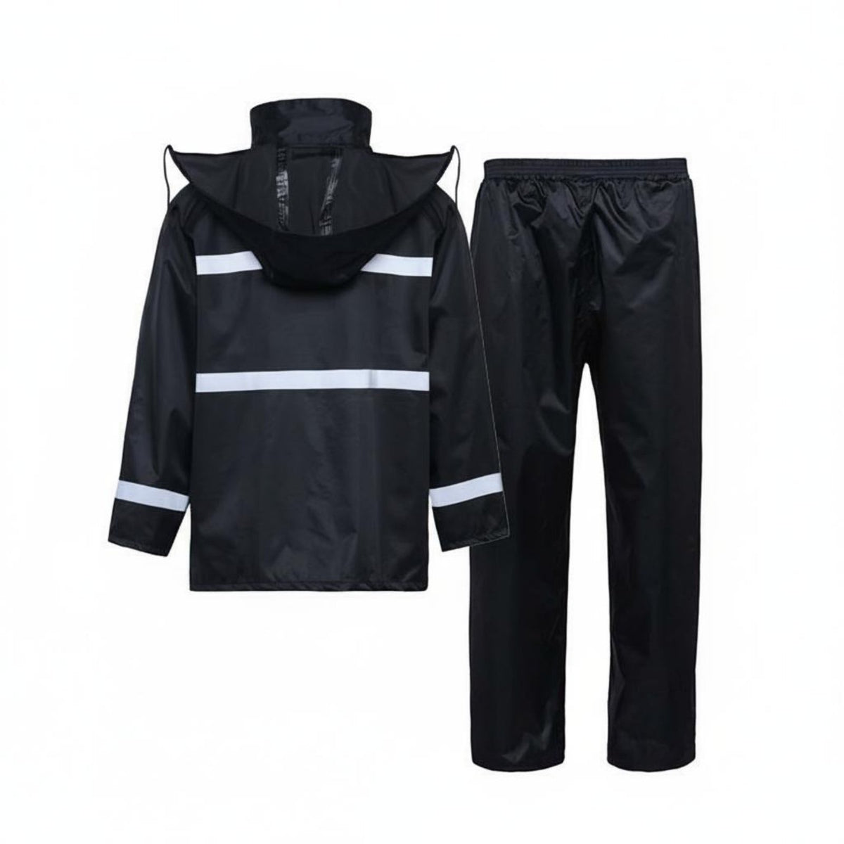 Windproof Reflective Rain Suit Breathable High Visibility Rain Jacket and Pants Heavy Duty 2-Piece Waterproof Suit Lightweight for Delivery Riders, Outdoor Workers, Riding