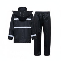 Windproof Reflective Rain Suit Breathable High Visibility Rain Jacket and Pants Heavy Duty 2-Piece Waterproof Suit Lightweight for Delivery Riders, Outdoor Workers, Riding