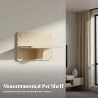 No-Drill Installation Suction Cup Pet Platform Strong Load-Bearing Window Perch High Weight Capacity Pet Furniture Sturdy Frame for Renters, Glass Surfaces, Glass Doors, Sunbathing Area, Bird Watching