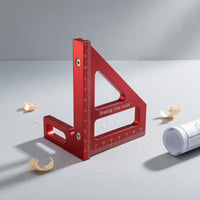 Engraved Scale 45 Degree Marking Ruler Cutout Openings Angle Marking Ruler Rigid Metal-Like Finish