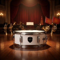 Wood Shell 14 Inch Snare Drum Metal Hoop Wooden Snare Drum Punchy Sound Musical Instrument Bright Attack for Students, Adults, Marching Band