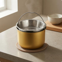 Rice Cooker Steaming Insert Smooth Lustrous Finish Inner Steamer Basket Shallow Stainless Steel Steamer Basket
