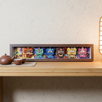 Lion Dance Decor Plaque Decorative Display Piece Framed Tabletop Art