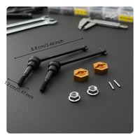 1/12 Scale RC Car Front Drive Shaft Steel Construction High Durability Universal for Rough Terrain
