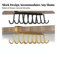 Space-Saving Under-Cabinet Mug Holder Easy to Install Under-Shelf Hook Rack Multi-Purpose Cup Hanger Drilleffortless Installation for Homeowners, Home Cooks, Coffee Enthusiasts, Pantry, Office, Wardrobe