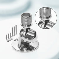 Antenna Base with Mounting Screws Rust Proof Antenna Mount with Ratchet Base Polished Ratchet Mount for Boat Owners, Boaters, Boats