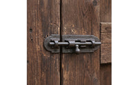 Sliding Bolt Latch Cast Iron Sliding Latch with Strike Plate Rustic for Homeowners