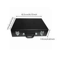 Large Capacity Metal Toolbox Cold-Rolled Steel Construction Portable Tool Box Ergonomic Handle for Auto Mechanics, DIY Enthusiasts, Workshop