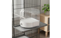 Multifunction Parrot Bath Tub Easy to Install External Bird Bath Removable Bird Bathing Box Space Saving
