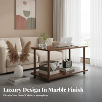 Light Luxury Design 2-Tier Side Table Modern Minimalist and aesthetic two-levellevel Narrow Side Table Space-Saving Nightstand adaptable for residents, Apartment Dwellers, Interior Decorators, Living Room, Bedroom, Small areas, Hallway