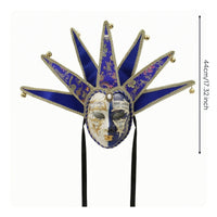 Full-Facial Covering with Crown Theatrical Full Face Carnival Face Covering Ornate for Partygoers, Actors, Carnival, Costume Parties, Wall Decor