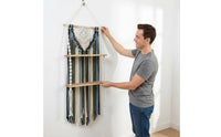 Handmade Macrame Hanging Shelf Double Layer Macrame Wall Shelf Cotton Rope Tassel Wall Organizer Tassels for Living Room, Bedroom, Nursery