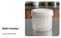 Multi-Purpose Greek Yogurt Strainer Multifunctional Whey Separator Food-Grade Material for Home Cooks, Health Enthusiasts, Refrigerator