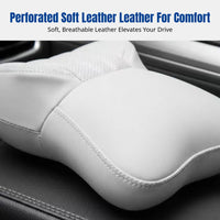 Car Headrest Neck Support Pillow, Universal Viscoelastic Foam Cushion, Breathable Perforated Cover, Fits Most Vehicles
