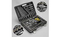Polished Chrome Socket Wrench Set Socket Set with Case Ergonomic Tools Portable for Homeowners