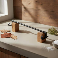 Wall-Mounted Hanging Rod Space Saving Hook Bracket Rod Heavy Duty for Bathroom