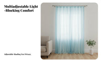 Room Darkening Layered Blackout Curtain Modern Design Window Treatment Multiple Hanging Designs Drapery Panel Excellent Drape for Light Sleepers, Interior Decorators, Homeowners, Bedroom, Nursery