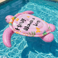 Giant Turtle Pool Lounger Oversized Sea Turtle Lounger Inflatable Inflatable Sit-on Sturdy for Adults, Kids, Beach, Lake