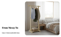 Floor-Standing bedside clothing stand availablestanding Garment Rack Minimalist Design Clothing Organizer Space-Saving for Students, Homeowners, Professionals, Apartment, Entryway, Living Room
