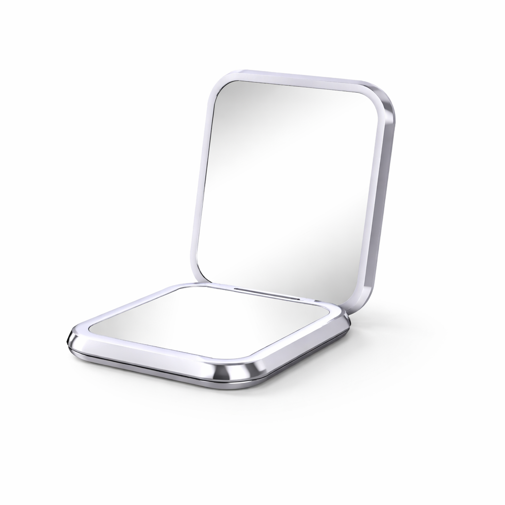 Compact Makeup Mirror with Lights, Double Sided Folding for Travel for Purse and Handbag, Handheld