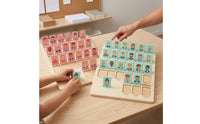 Basswood Memory Matching Game Illustrated Character Faces Guess Who Game Instruction Booklet Parent-Child for Children 36 Months and up, Family Play