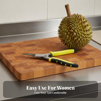Durian Opener Tool Stainless Steel Tip Durian Opener Labor-Saving Fruit Opening Clip for Cooking Aficionados, Adults, Restaurant, Dessert Shops