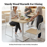Hardwood Wood Construction Table and Seating set fashionable Design Wooden dining hall Table and Chairs Multiple Configurations Restaurant Furniture Easy Assembly for pasta Shops, Snack bar stools, Restaurants