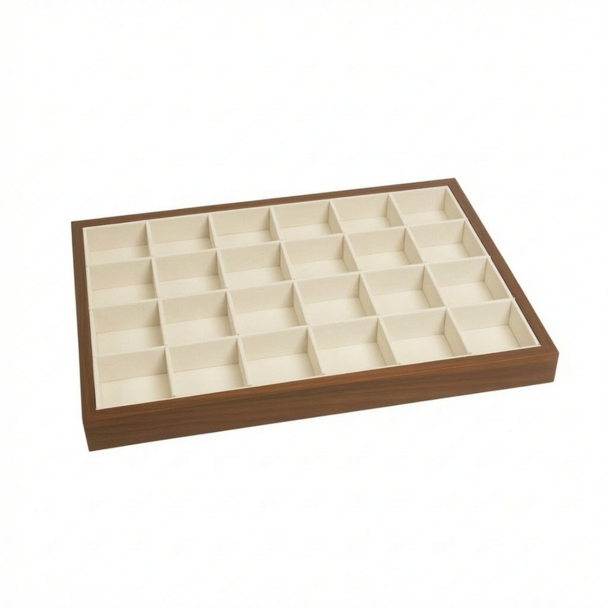 Jewelry Tray with Compartments Multi-Compartment Jewelry Tray Wooden Organizer Box Rectangular Slimline for Collectors
