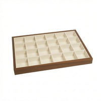 Jewelry Tray with Compartments Multi-Compartment Jewelry Tray Wooden Organizer Box Rectangular Slimline for Collectors