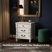 Vintage and appearance Multi-Drawer Vanity with Mirror Space-Saving Dressing Table Large Storage Capacity Makeup Desk Integrated Design for Teen young women, Apartment Dwellers, grown-ups, spacious Closet