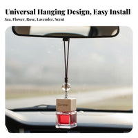 Odor Eliminator Hanging Car Air Clean Ener Easy to Install Hanging Car Perfume Bottle Adjustable Rope for Women, Automobile, Office