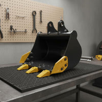 Multi-Functional Mini Excavator Attachment Kit Versatile Excavator Scoop and Ripper Set Long-Lasting Ground Auger Drill Wear-Resistant for Contractors, Landscapers, Farmers, Construction, Landscaping, Farming, Demolition