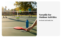 Plastic Pickleball Paddle Weather-Resistant Plastic Paddle Racket Textured Surface Bright Assorted Hues for Backyard